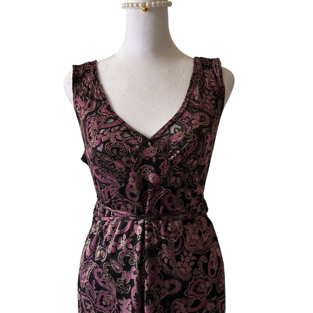 Black and Pink Paisley Dress